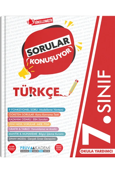 Pruva Akademi 7. Sınıf Türkçe Sorular Konuşuyor Soru Bankası