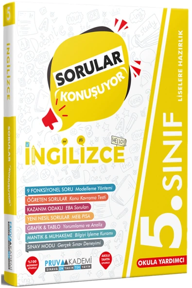 Pruva Akademi 5. Sınıf İngilizce Sorular Konuşuyor Soru Bankası / Kolektif / Pruva Akademi / 9786057719584