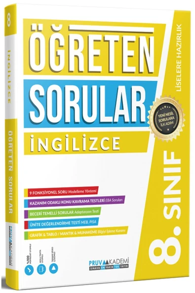 demirkitap Pruva Akademi 8. Sınıf Öğreten Sorular Soru Bankası Lgs Ingilizce