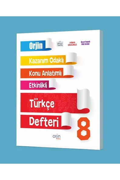 Orjin Yayınevi ve Eğitim Hizmetleri Orjin 8. Sınıf Türkçe Defteri