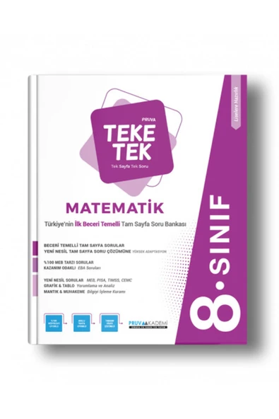 Pruva Akademi 8. Sınıf Matematik Pruva Teke Tek