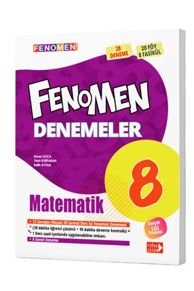 Gama Yayınları FENOMEN DENEMELER 8.SINIF MATEMATİK (28 DENEME)