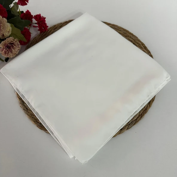 Polo Craft Beyaz Medine İpeği Eşarp MEB0229