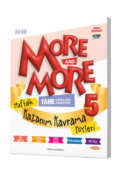 Kurmay Yayınevi More & More Englısh 5.sınıf Haftalık Kazanım Kavrama Föyleri (44 Föy)