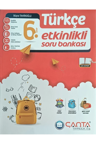 Çanta Yayıncılık ÇANTA YAYINCILIK 6.SINIF TÜRKÇE ETKİNLİKLİ SORU BANKASI (YENİ)
