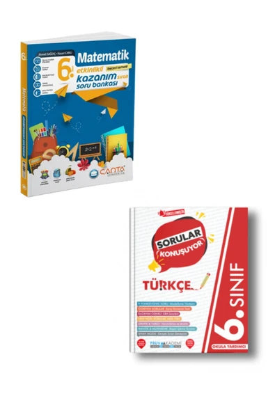 Çanta Yayınları 6.sınıf Kazanım Matematik Soru Bankası-Pruva 6.sınıf Türkçe Sorular Konuşuyor SB.