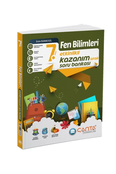 Çanta Yayınları 2024 - 2025 Müfredat Yeni Nesil  7.Sınıf Çanta Etkinlikli Kazanım Fen Bilimleri Soru Bankası