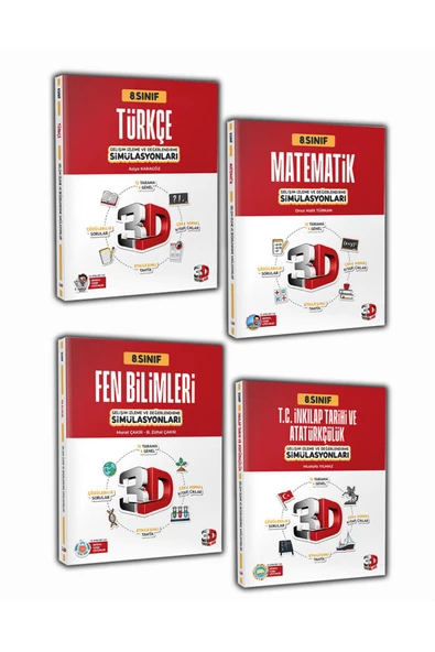 3D Yayınları 3D Yayınları LGS Türkçe, Matematik, Fen Bilimleri, T.C İnkılap Tarihi Branş Deneme (4 Kitap)
