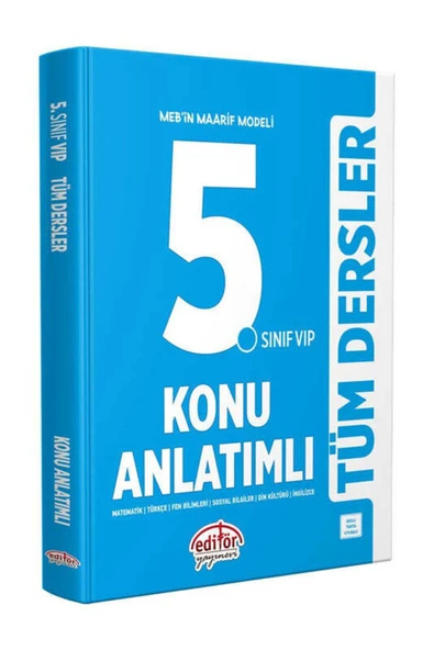 Editör Yayınevi Editör Yayınları 2025 5.Sınıf Vip Tüm Dersler Konu Anlatımlı