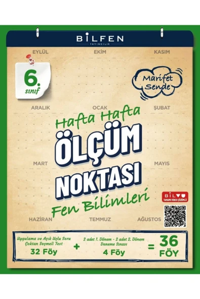 Bilfen Yayıncılık 6. Sınıf Fen Bilimleri Hafta Hafta Ölçüm Noktası YENİ ÜRÜN
