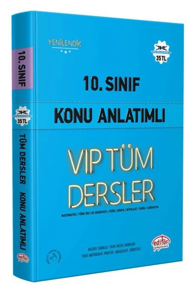 Editör Yayınevi 10. Sınıf Vıp Tüm Dersler Konu Anlatımlı Mavi Kitap - Editör Yayınevi