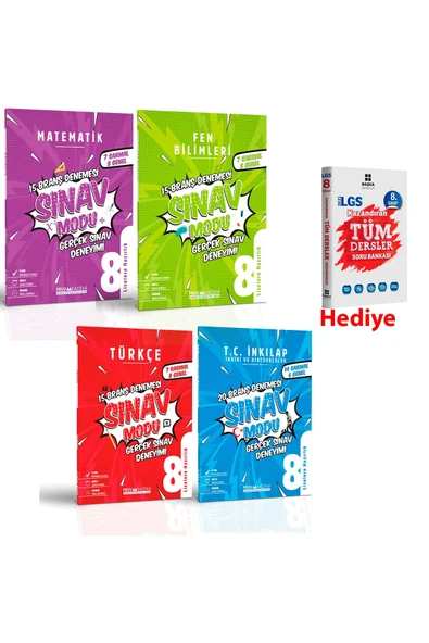 Pruva Yayınları 8.sınıf Lgs Sınav Modu Branş Deneme Pruva Akademi Seti (4 Ders +tüm Dersler Soru Bankası)