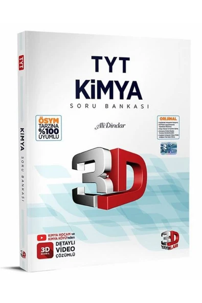 3D Yayınları Tyt Kimya Soru Bankası Tamamı Video Çözümlü