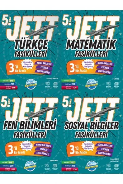 Ünlüler Karması 5. SINIF JETT FASİKÜLLERİ (2024-2025 GÜNCEL BASKI)