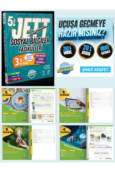 Ünlüler Karması 5. SINIF JETT SOSYAL BİLGİLER FASİKÜLLERİ (2024-2025 GÜNCEL BASKI)