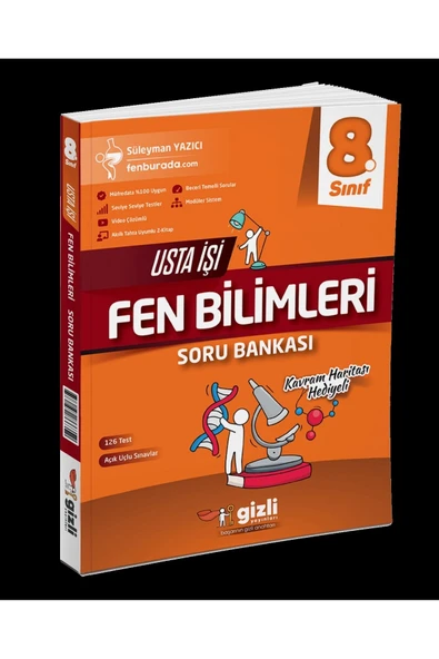 Gizli Yayınları 8. Sınıf Fen Bilimleri Usta Işi Soru Bankası (KAVRAM HARİTASI HEDİYELİ)