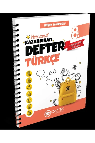 Çanta Yayınları 8.sınıf Türkçe Okula Yardımcı Kazandıran Defter
