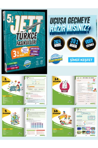 Ünlüler Karması 5. SINIF JETT TÜRKÇE FASİKÜLLERİ (2024-2025 GÜNCEL BASKI)