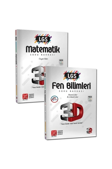 3D Yayınları 3d 8. Sınıf Lgs Matematik Ve Fen Soru Bankası Video Çözümlü 2021