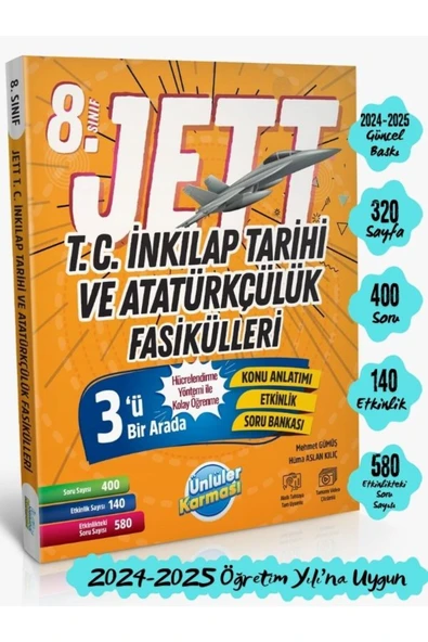 Ünlüler Karması Yayınları 8. SINIF LGS JETT T.C. İNKILAP TARİHİ VE ATATÜRKÇÜLÜK FASİKÜLLERİ