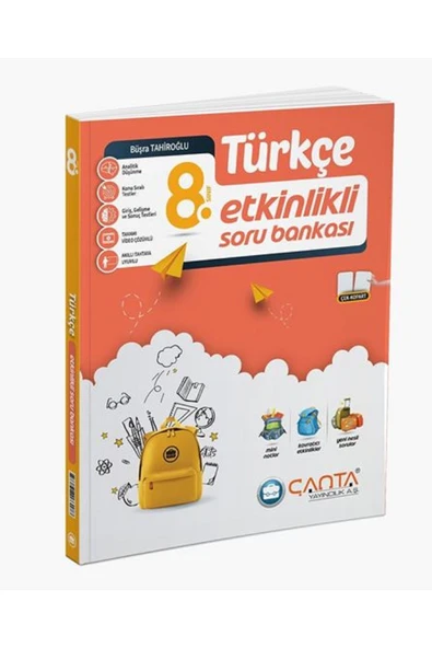 Çanta Yayınları Çanta Yayınları 8.Sınıf Kazanım Etkinlikli Türkçe Soru Bankası 2024