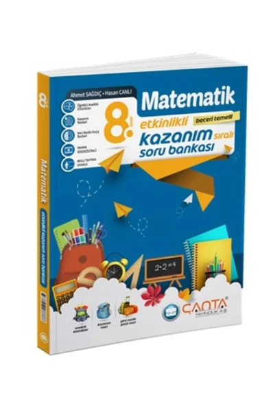 Çanta Yayınları Çanta yayınlar 8.Sınıf Kazanım Matematik Soru Bankası 2024