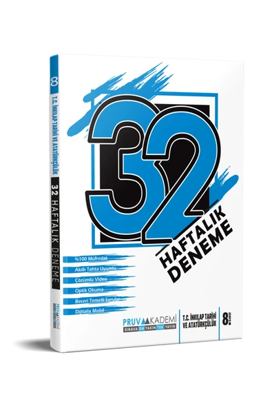 Pruva Akademi 8. SINIF T.C. İNKILAP TARİHİ 32 HAFTALIK DENEME