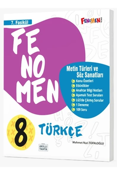 Fenomen Yayıncılık Fenomen Okul 2024 8. Sınıf Türkçe 7. Fasikül Metin Türleri Ve Söz Sanatları - 2
