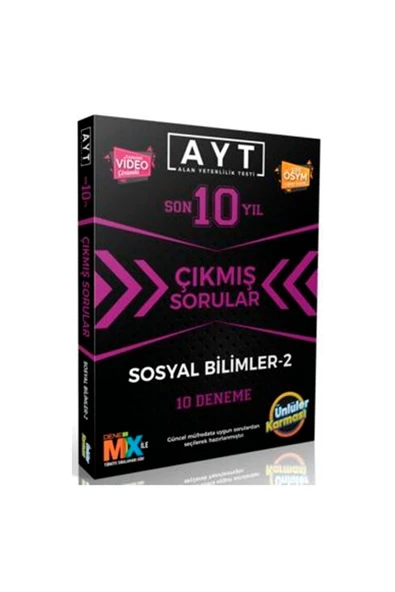 Ünlüler Karması AYT Sosyal Bilimler-2 Son 10 Yıl Çıkmış Sorular 10 Deneme / Ünlüler Karması / 9786257648905