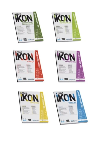 Pruva Akademi PRUVA AKADEMİ 8 SINIF İKON KONU ANLATIMLI SET 6 LI  T.M.F.İ.D.İNG