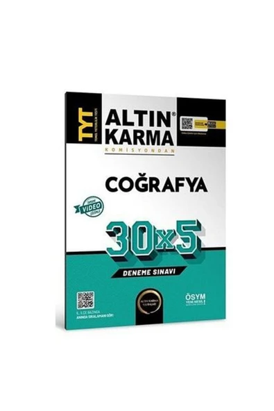Altın Karma Yks Tyt Coğrafya 30x5 Deneme Video Çözümlü Yayınları