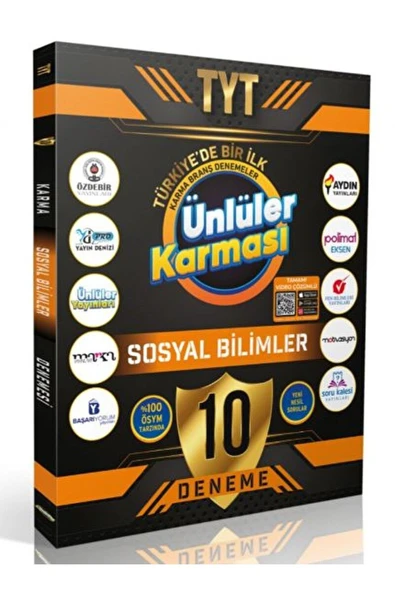 Ünlüler Karması 2022 YKS TYT Sosyal Bilgiler 10 Deneme / Kolektif / Ünlüler Karması / 9786057002778