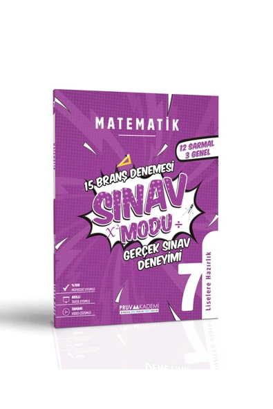 Pruva Yayınları Pruva Sınav Modu 7. Sınıf Matematik Branş Denemesi