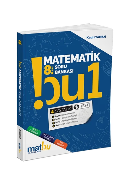 Matbu Yayınları 2025 8. Sınıf Lgs Matematik Soru Bankası-bu1