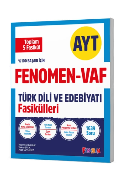 fenomen okul FENOMEN - VAF AYT TÜRK DİLİ VE EDEBİYATI FASİKÜL SETİ (1-2-3-4-5. FASİKÜL)