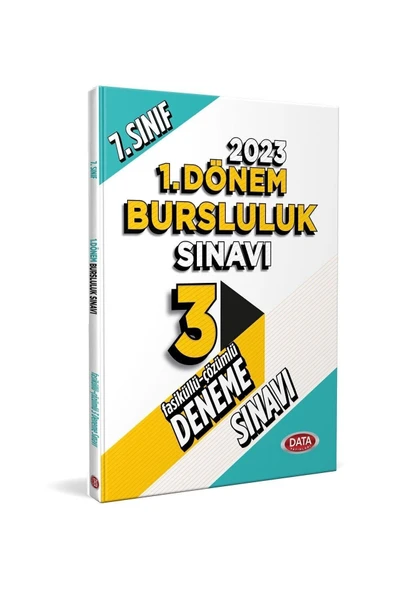 Data Yayınları 7. Sınıf 1. Dönem Bursluluk Sınavı Tamamı Çözümlü 3 Fasikül Deneme Sınavı