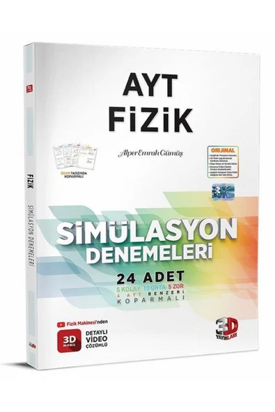 3D Yayınları Lisinya218 3D AYT Fizik Simülasyon Denemeleri