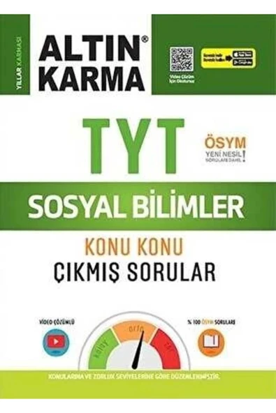 Altın Karma Yayınları Altın Karma Tyt Sosyal Bilimler Konu Konu Çıkmış Sorular