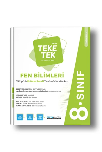 Pruva Akademi 8. Sınıf Fen Bilimleri Pruva Teke Tek