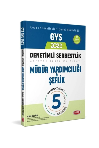 Data Yayınları Data 2024 Gys Ceza Ve Tevkifevleri Denetimli Serbestlik Müdür Yardımcılığı, Şeflik 5 Deneme Çözümlü