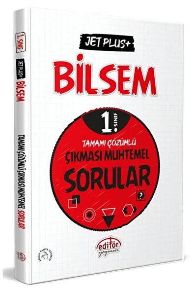 Editör Yayınevi 1. Sınıf Bilsem Jet Plus+ Tamamı Çözümlü Çıkması Muhtemel Sorular / Editör Yayınevi / 9786052804742