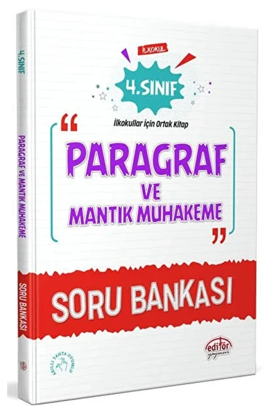 Editör Yayınevi 4. Sınıf Paragraf ve Mantık Muhakeme Soru Bankası / Kolektif / Editör Yayınevi / 9786052804735