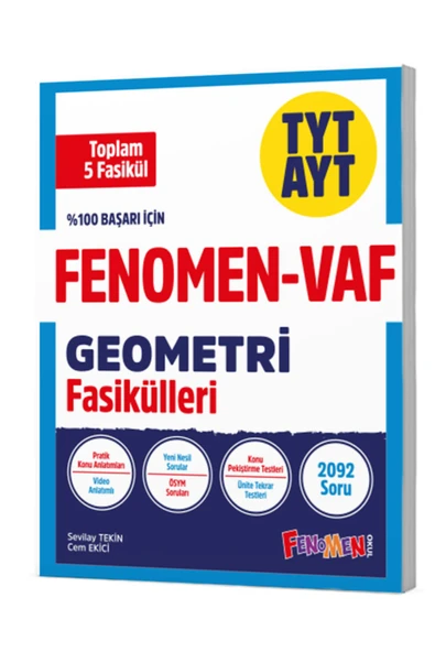 fenomen okul FENOMEN - VAF TYT-AYT GEOMETRİ FASİKÜL SETİ (1-2-3-4-5. FASİKÜL)