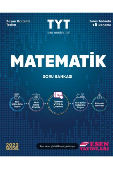Esen Yayınları Esen TYT Matematik Soru Bankası 2022