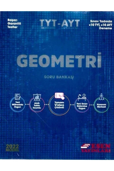 Esen Yayınları Esen 2022 Yks Tyt Ayt Geometri Soru Bankası