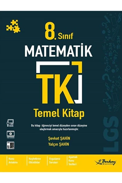 Berkay Yayıncılık 8. Sınıf Matematik Temel Kitap / Şevket Şahin / Berkay Yayıncılık / 9786258183023