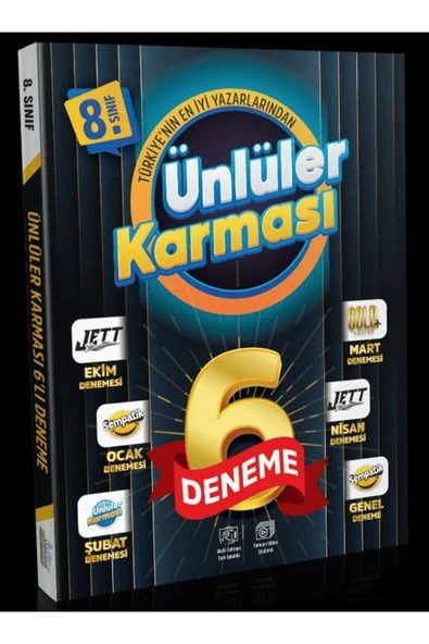 Ünlüler Karması 8.Sınıf 6 lı Karma Deneme / Kollektif / Ünlüler Karması / 9786256529595