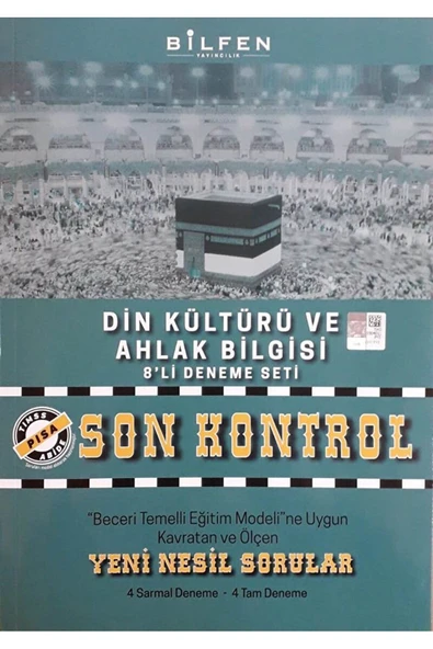 Bilfen Yayıncılık 8. Sınıf Din Kültürü ve Ahlak Bilgisi Son Kontrol 8'li Deneme Seti / 9786057788498