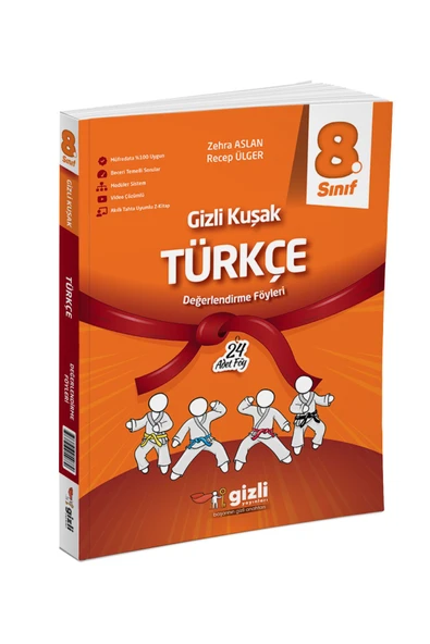 Gizli Yayınları 2025 8. Sınıf Türkçe Değerlendirme Föyleri Gizli Kuşak