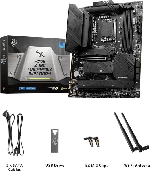 MSI Mag Z790 Tomahawk Wi-Fi Intel LGA1700 DDR4 ATX Anakart - Teşhir - 6